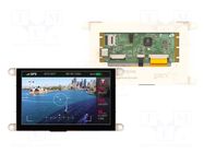Display: TFT; 5"; 800x480; 520BSRAM,8MBPSRAM,16MBFLASH; 540cd/m2 4D Systems