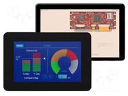 Display: TFT; 7"; 800x480; 32kBRAM,192kBFLASH; 758cd/m2 4D Systems
