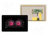 Display: TFT; 9"; 800x480; 520BSRAM,8MBPSRAM,16MBFLASH; 475cd/m2 4D Systems