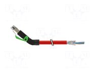 Patch cord; Cat: 5e; wires,RJ45 up angled plug; stranded; Cu; 0.6m MURRELEKTRONIK