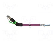 Patch cord; Cat: 5e; wires,RJ45 up angled plug; stranded; Cu; 10m MURRELEKTRONIK