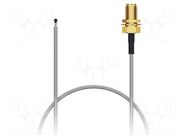 Cable; IPEX MHF 5L,RP-SMA female; grey; angled,straight; 0÷6GHz GCT