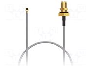 Cable; IPEX MHF 1,SMA female; black; -40÷85°C; 0÷8GHz; 100mm; 50Ω GCT