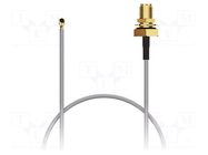 Cable; IPEX MHF 1,RP-SMA female; black; -40÷85°C; 0÷8GHz; 100mm GCT