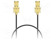 Cable; SMA male,both sides; black; straight,with seal; -40÷85°C GCT
