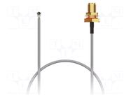 Cable; HIROSE U.FL,RP-SMA female; grey; -40÷85°C; 0÷6GHz; 200mm GCT