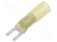 Tip: fork; M4; 4÷6mm2; crimped; for cable; insulated; yellow NINIGI