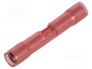 Tip: butt splice; 0.25÷1.65mm2; crimped; for cable; insulated; red JST