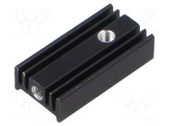 Heatsink: extruded; grilled; black; L: 25mm; W: 12.6mm; H: 6.5mm FISCHER ELEKTRONIK