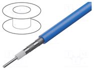 Wire: coaxial; RG6; 1x18AWG; wire; CCS; PVC; blue; 152m; Øcable: 7.7mm BELDEN