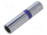 Socket; 12-angles,socket spanner; 8mm; 1/4"; long KING TONY