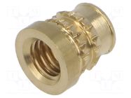 Threaded insert; brass; M5; BN 37901; L: 6.6mm; for plastic TAPPEX