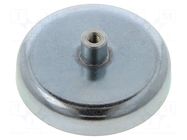 Magnet: permanent; hard ferrite; 280N; Ø: 47mm; H: 17mm; steel ELESA+GANTER