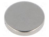 Magnet: permanent; neodymium; 13N; Ø: 12mm; H: 2mm ELESA+GANTER