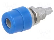 Connector: 4mm banana; socket; 32A; 60VDC; blue; soldered,screw HIRSCHMANN T&M