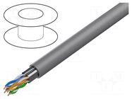 Wire; F/UTP; 4x2x23AWG; 6a; wire; Cu; Insulation: LSZH; grey; 100m BELDEN