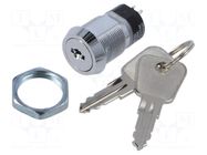 Switch: key switch; Stabl.pos: 2; Switch.method: OFF-ON; Key: flat HIGHLY ELECTRIC