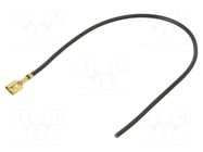 Cable with crimped terminals; H07V-K; 1.5mm2; black; 250mm; flat CHEVAL