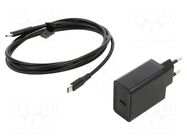 Power supply: switching; mains,plug-in; 5÷12VDC; 25W; black; 3A VENTION