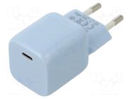 Power supply: switching; mains,plug-in; 5÷20VDC; 30W; blue; 3A VENTION