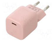 Power supply: switching; mains,plug-in; 5÷20VDC; 30W; pink; 3A VENTION