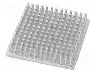 Heatsink: extruded; grilled; natural; L: 50mm; W: 50mm; H: 10mm; raw FISCHER ELEKTRONIK