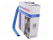 Heat shrink sleeve; 3: 1; 12mm; L: 5m; blue HELLERMANNTYTON