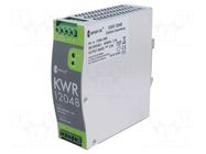 Power supply: switching; 120W; for DIN rail mounting; OUT: 1; KWR BREVE TUFVASSONS