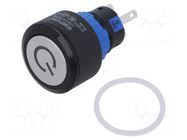 Switch: push-button; Pos: 2; SPDT; 0.5A/220VAC; 1A/24VDC; ON-(ON) ONPOW