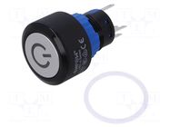 Switch: push-button; Pos: 2; SPDT; 0.5A/220VAC; 1A/24VDC; ON-(ON) ONPOW