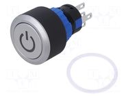 Switch: push-button; Pos: 2; SPDT; 0.5A/220VAC; 1A/24VDC; ON-(ON) ONPOW