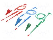 Test leads; banana plug 4mm,angular banana plug 4mm; 1.4m MEGGER