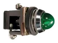 PILOT LIGHT, LED, GREEN, 30MM, 110VAC