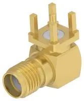 RF COAX CONN, SMA R/A JACK, 50 OHM, PCB