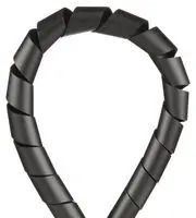 SPIRAL WRAP, 0.38" X 100FT, BLK, POLYP