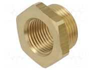 Mount.elem: thread adapter; brass; Int.thread: G 1/2" PNEUMAT