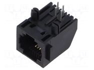 Connector: RJ11; socket; PIN: 4; 6p4c; on PCBs,PCB snap; THT ADAM TECH
