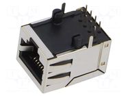 Connector: RJ45; socket; PIN: 8; shielded,with LED; 8p8c; THT ADAM TECH