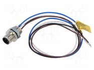Connector: M12; socket; PIN: 4; male; Micro-Change; 250V; straight MOLEX