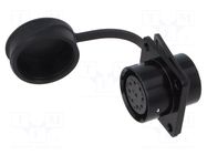 Connector: circular; socket; female; PIN: 9; IP67; SA20; 5A; 500V WEIPU