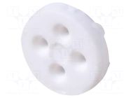 Spacer sleeve; LED; Øout: 5.1mm; L: 1.5mm; white; Holes pitch: 2.5mm BIVAR