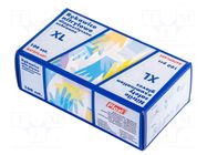 Protective gloves; Size: XL; blue; nitryl; 100pcs. PLAST