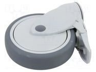 Transport wheel; Ø: 125mm; H: 161mm; torsional with lock; 100kg COLSON