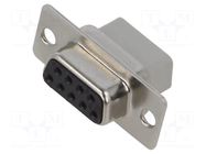 Connector: D-Sub; PIN: 9; plug; female; for cable; straight; crimped HARTING