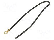 Cable with crimped terminals; H07V-K; 1.5mm2; black; 250mm; ring CHEVAL