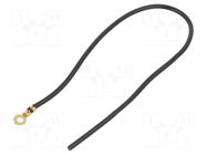 Cable with crimped terminals; H07V-K; 1.5mm2; black; 250mm; ring CHEVAL