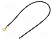 Cable with crimped terminals; H05V-K; 1mm2; black; 250mm; ring CHEVAL