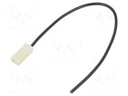 Cable with crimped terminals; H07V-K; 2.5mm2; black; 250mm; flat CHEVAL