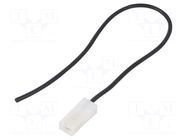 Cable with crimped terminals; H07V-K; 1.5mm2; black; 250mm; flat CHEVAL