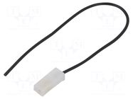 Cable with crimped terminals; H05V-K; 1mm2; black; 250mm; flat CHEVAL